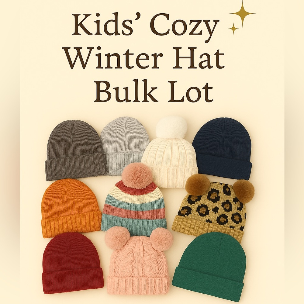 10 Assorted Kids’ Winter Beanies | Cozy Knit Hat Set | Toddler to Youth Bundle